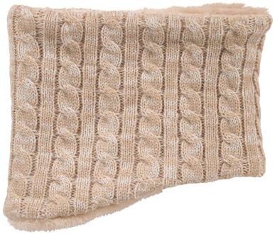 Met imitatiebont gevoerde halswarmer voor dames/dames (Beige)