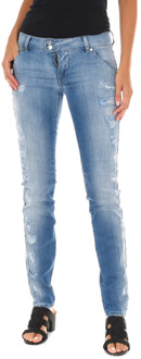 Met Khaki Slim-Fit Denim Jeans MET , Blue , Dames - W26,W28,W30,W25,W29,W24,W27