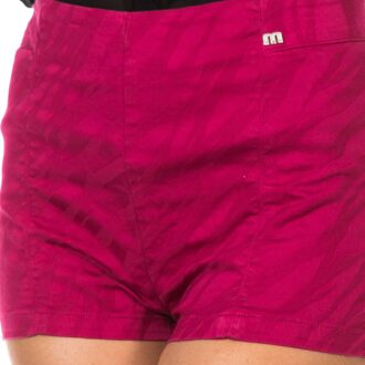 Met Korte broek met hoge taille en metallic logo 70DBC0220 dames Roze