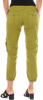 Met Lange broek met smalle snit en elastische zomen 70DBF0646-R216 vrouw Groen - 27 (Taille)