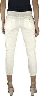 Met Lange broek met smalle snit en elastische zomen 70DBF0646-R216 vrouw Wit - 27 (Taille)