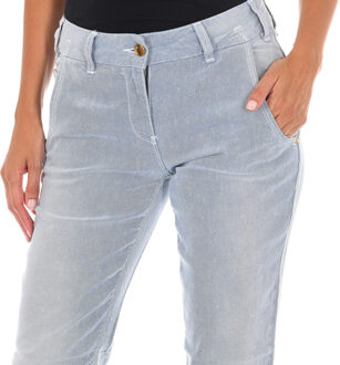 Met Lange Chinese broek met smalle zomen 70DBF0196 vrouw Blauw