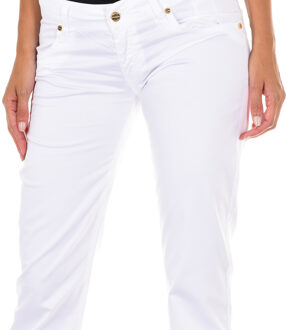 Met Lange elastische Stoffhose C011444-P084 Damen Wit