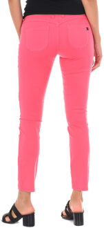 Met Lange spijkerbroek van elastische stof 10DBF0525-G291 vrouw Roze - 26 (Taille)