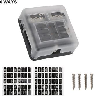 Met Led Lampje M5 Stud 100A 32V 6 Manieren 12 Manieren Blade Zekering Blok Plastic Cover Voor Auto auto Marine Zekeringkast Houder leger groen