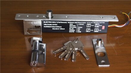 Met Slot Cilinder Toetsen Elektrische Bolt Lock Deurslot Toegangscontrole Home Security Fail Secure Dc 12V Thuis kantoor Fabriek