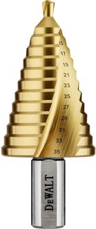 Metaal trappenboor | Titanium | 5-35 mm | schacht aansluiting - DT90247-QZ