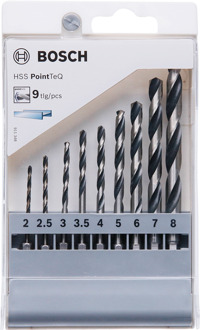Metaalborenset HSS Pointteq Hex | 9-delig - 2607002826