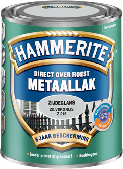 Metaallak - Zijdeglans - Zilvergrijs - 750 ml