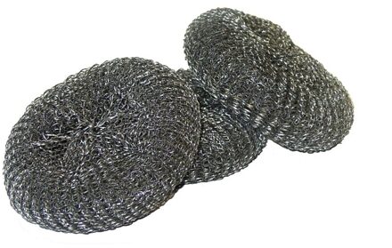 Metaalspons - 10x stuks - pannenspons van metaaldraad - schuurspons