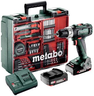 Metabo 2x 18v Li-power Accu Boor-/schroefmachine Set, Zwart, Groen