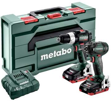 Metabo Accu Combo Set 2.1.12: SB 18LT BL+SSD 18 LTX 200 BL | 18 V | 2 x LiHD 4.0 Ah, ASC 55 | In Metabox - 685124000