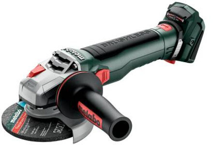 Metabo Accu-haakse slijper | 125 mm | WVB 18 LT BL 11-125 quick | 18V | met rem, toerentalregelaar, snelspanmoer, draaibare accu-pack | zonder koffer