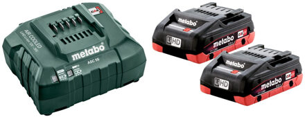 Metabo Basis-set 2 x LiHD 18V / 4.0 Ah + Lader ASC 55 - 685163000