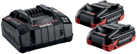 Metabo Basis-set 2 x LiHDX 4.0 Ah| Met ASC 145 supersnellader - 685306000