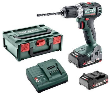 Metabo borstelloze accuboormachine - BS 18 L BL - 18V 55Nm - 13mm boorkop + 2 accu's 2Ah + lader + Metabox145