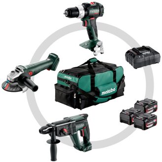 Metabo Combo set 3.1 | Accu-machines set | 18V | SB 18 LT BL | W 18 L 9-125 QUICK | KH 18 LTX 24 | in gereedschapstas - 685212000