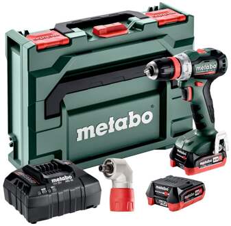 Metabo PowerMaxx BS 12 BL Q + Quick hoekadapter Accu Boorschroefmachine 12V | 2 x 4.0 Ah, ASC 55 | metaBOX 118 - 601045920
