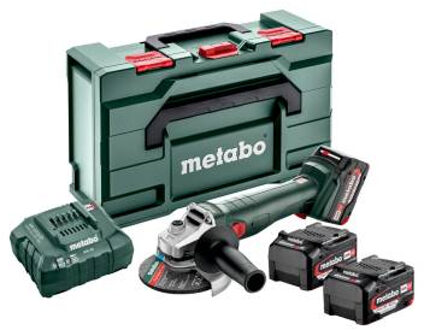 Metabo W 18 L 9-125 quick set Accu-haakse slijper | 18V | 3X4AH LI-POWER | 165 L 602249960