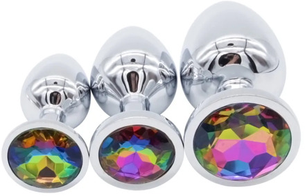 Metal Anal Plug Butt plug Anal Sex toys 3 size for Choice