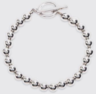 Metal Bead Detail Bracelet In Silver, Silver - ONE SIZE