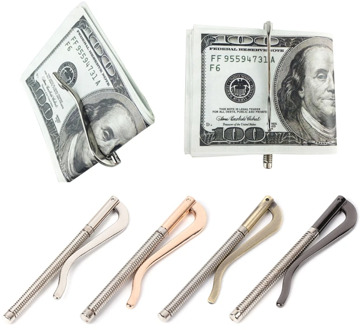 Metal Bifold Money Clip Bar Wallet Replace Parts Spring Clamp Simple Dollar Cash Holder High Quality 8x1.5cm Silver/Gold Gifts