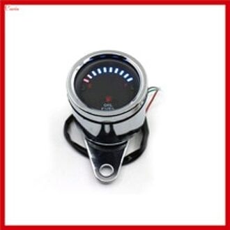 Metal Case 12 v Motorfiets Olie Brandstofmeter LED Olie Brandstof Niveau Meter Schaal Indicator Gauge