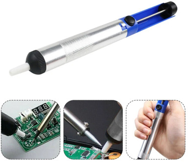 Metal Desoldering Pump Welding Suction Cup Pen Solder Sucker Desolver Tool Vacuum Soldering Iron Suction Desolder Welding Tool