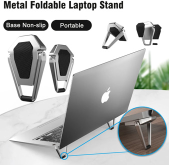Metal Foldable Laptop Stand Base Non-slip Desktop Portable Notebook Holder Cooling Bracket For Macbook Pro Air DELL Accessories