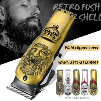 Metal hair clipper cover, personalized clippers, modified trimmer cover, used for wahl 8148/8591 DIY haircut tool accessories