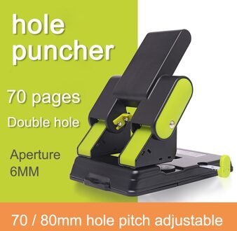 Metal Heavy Duty 2 Gaten Puncher Cutter Hand Papier Scrapbooking Stoten 70 Pagina 'S Papier Perforator Kantoor Binding Briefpapier