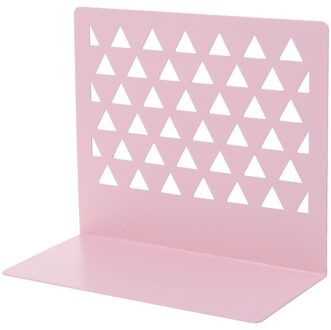 Metal Hollow Desktop Organizer Boekensteunen Boek Eindigt Ondersteuning Standhouder Plank Boekenrek Thuis Kantoorbenodigdheden 10166 Roze