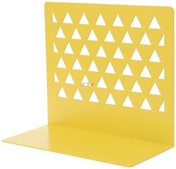 Metal Hollow Desktop Organizer Boekensteunen Boek Eindigt Ondersteuning Standhouder Plank Boekenrek Thuis Kantoorbenodigdheden L29k geel