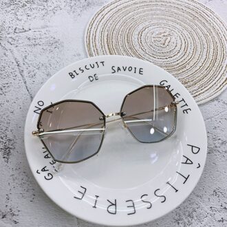 Metal Kids Zonnebril Randloze 3-7 Jaar Baby Party Zonnebril UV400 Zomer Bril Mode Straat Eyewear UV400 N76 blauw grijs