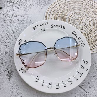 Metal Kids Zonnebril Randloze 3-7 Jaar Baby Party Zonnebril UV400 Zomer Bril Mode Straat Eyewear UV400 N76 blauw roze