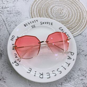 Metal Kids Zonnebril Randloze 3-7 Jaar Baby Party Zonnebril UV400 Zomer Bril Mode Straat Eyewear UV400 N76 Roze