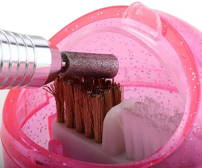 Metal & Plastic Borstel Binnen Nail Boren Reinigingsborstel Box voor Elektrische Manicure Boren Reiniging Nail Art Tool Cleaner