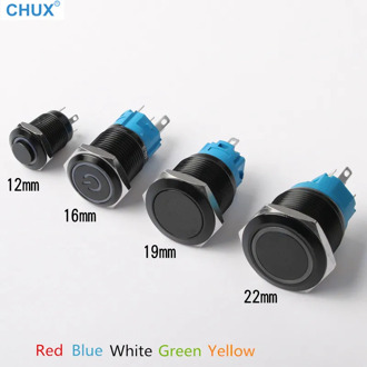 Metal Push-button Switch 12mm 16mm 19mm 22mm Self-locking Momentary with red yellow blue green white Led Switch
