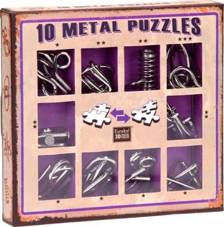 Metal Puzzle set - 10 Metal Puzzles Set Purple (only available in display 52473355)