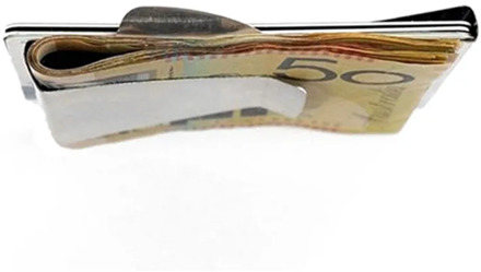 Metal Stainless Steel Money Clips Folder Stripe Print Silver Cash Clamp Holder Wallet Slim Card ID Money Clips Men Womener