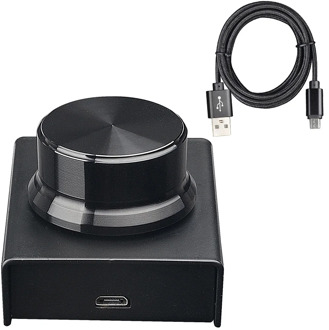 Metal Volume Controller Universal Audio Lossless Computer Speaker Plug And Play Knob With Mute Function USB Port LED Indicator