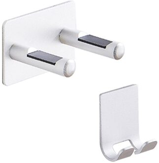 Metal Wall Mount Bracket Waterdicht Punch-Gratis Opslag Haak Hanger Voor Dyson Föhn Power Kabel Houder Zilver