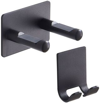 Metal Wall Mount Bracket Waterdicht Punch-Gratis Opslag Haak Hanger Voor Dyson Föhn Power Kabel Houder zwart