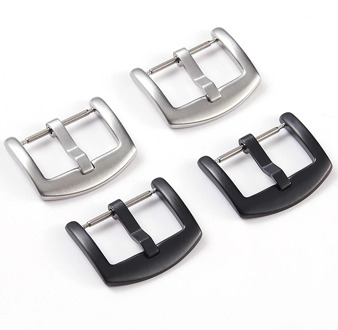 Metal Watch Band Buckle 14mm 18mm 20mm 22mm 24mm Men Watchband Strap Silver Black Stainless Steel Clasp Accessories