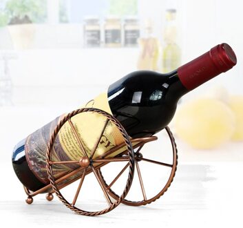 Metalen Antieke Zwart/Brons Metalen Wijn Fles Champagne Opslag Houder Rack Bar Stand Beugel Display Stand Beugel Decor
