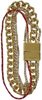 Metalen armband met magnetische sluiting Saint Laurent , Yellow , Dames - L,M