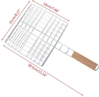 Metalen Bbq Barbecue Grillen Mand Voor Vis Groente Garnalen Fruit Vlees Camping W0YD