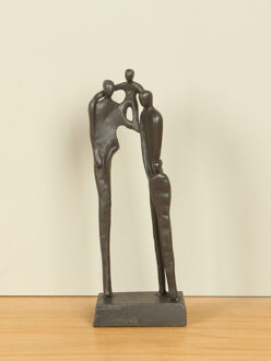 Metalen beeldje Familie, 23 cm