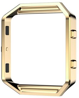 Metalen Beschermhoes Frame Case Cover Shell Voor Fitbit Blaze Roestvrije Vervanging Case Activiteit Tracker Horloge Accessoires goud