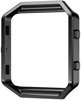 Metalen Beschermhoes Frame Case Cover Shell Voor Fitbit Blaze Roestvrije Vervanging Case Activiteit Tracker Horloge Accessoires zwart